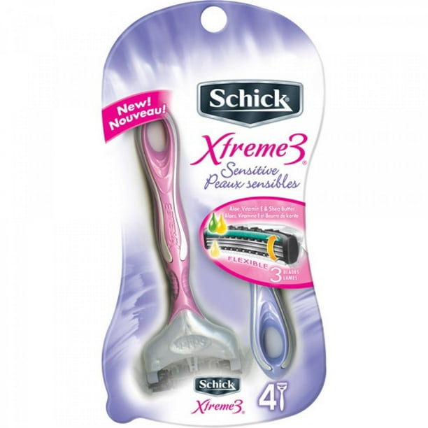 Schick Xtreme 3 Disposable Razors for Women Sensitive Skin ...