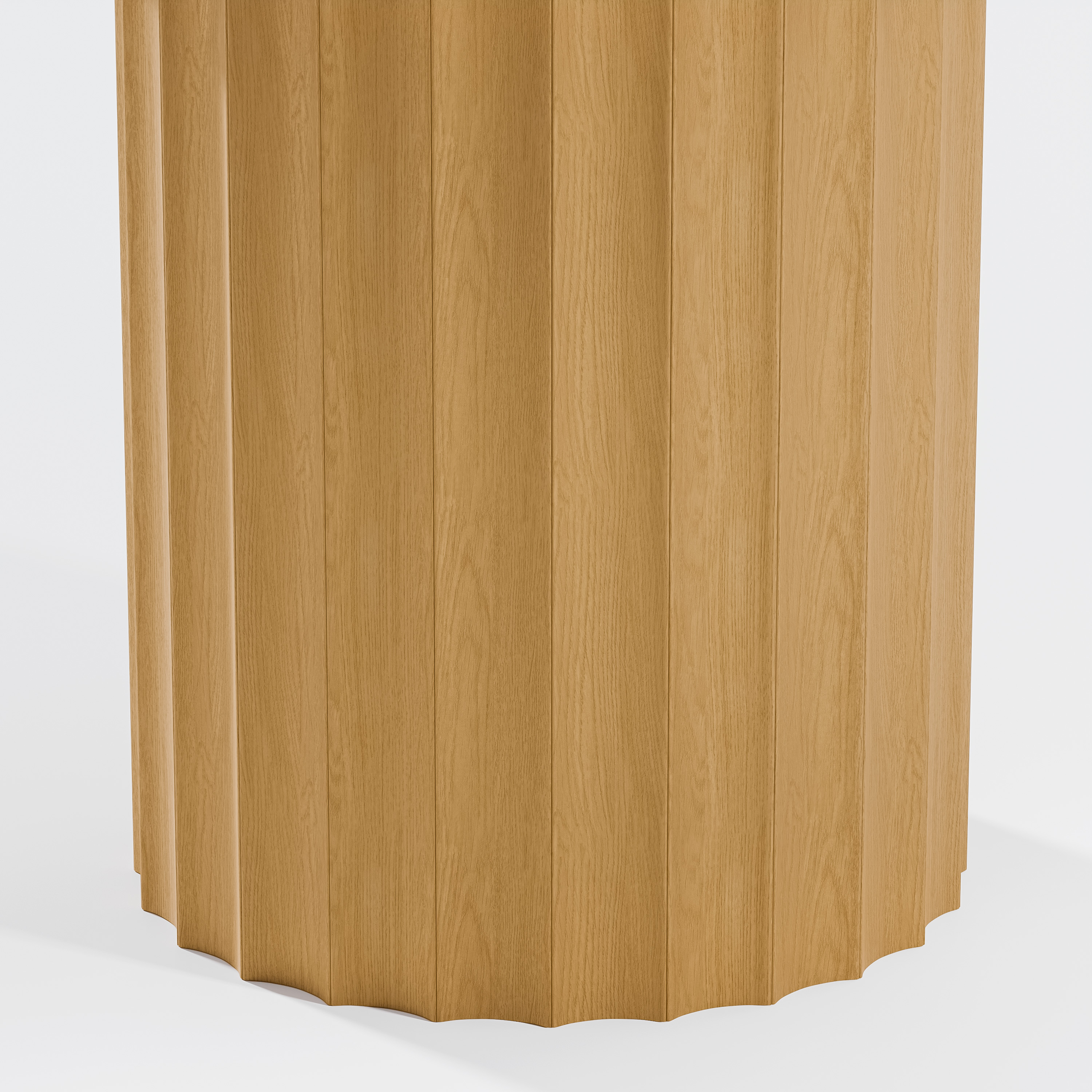 52 in. Soild Wood Natural Oak Dining Table Round Kitchen Table