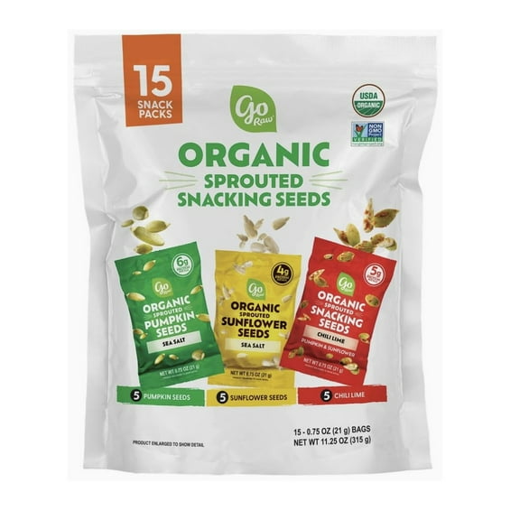 Go Raw Organic Sprouted Snacking Seeds, 0.75 Ounce (15 Count)