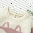 thumbnail image 6 of Baby Girls Boys Sweater Infant Toddler Knitted Pullover Top Warm Cute Fox Stitching Color Long Sleeve Clothes 6-24M/3T, 6 of 8