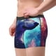 thumbnail image 2 of Balery Starry Multicolored Wolf Calzoncillos bóxer para hombre, ropa interior de algodón suave y transpirable con cinturilla de nailon-X-Large, 2 of 5