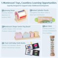 thumbnail image 2 of Juguetes de madera Montessori WOODENFUN – Set de aprendizaje 6 en 1, 2 of 6