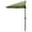 Olive, variant on Jordan Manufacturing 8' Solid Red Steel Half Market Umbrella with Hand Crank Open