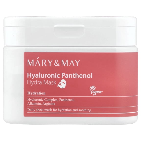 Mary & May Hyaluronic Panthenol, Hydra Beauty Mask, 30 Sheets, 14.1 oz (400 g)