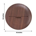 thumbnail image 3 of Efavormart 6 Pack | 10" Rustic Brown Farmhouse Heavy Duty Melamine Dessert Plates, Round Wood Grain Print Shatterproof Appetizer Salad Plates, 3 of 10