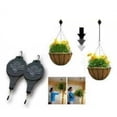 thumbnail image 1 of 2pc Set Plant Pulley Retractable Hanger Adjustable Height Easy Reach Hook, 1 of 4