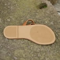 thumbnail image 6 of Xdegoge Slides Sandals Women Open Toe Multi Thin Straps Flat Sandals Square Toe Plain Slip On Slides Casual Minimalist Beach Vacation Slippers, 6 of 9
