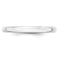 thumbnail image 5 of Auriga Fine Jewelry 14K White Gold 2.5mm Lightweight Half Round Women's Wedding Band Size 5, 5 of 6