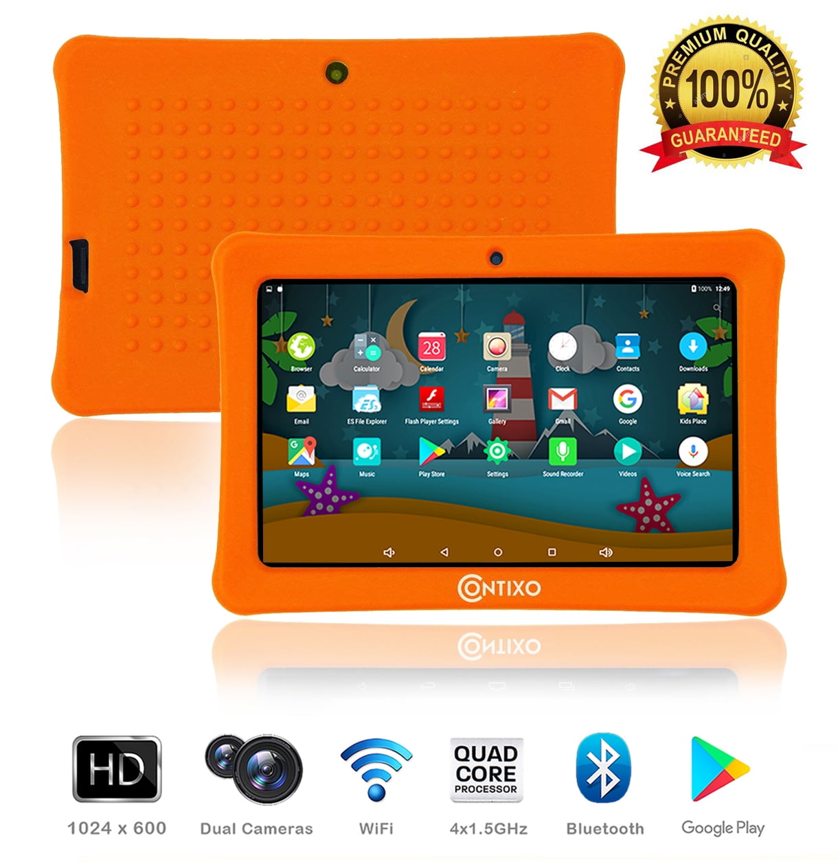 Contixo 7 Kids Tablet K1, Android 6.0 Bluetooth WiFi Camera Protective