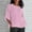 B324 Pink summer tops for women clearance under $5, variant on Cagogo Ladies Summer T Shirts Under $5 Plus Size 3/4 Sleeve Round Neck Tops Cotton Linen Plus Size Holiday Beach Green Tee Blouse Mothers Day Gifts for Grandma