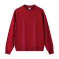 thumbnail image 1 of 420G Earth Tone Crew Neck Pullover Sweatshirt, Heavyweight Long-Sleeved Loose-Fitting Versatile Top for Spring and Autumn, 1 of 4