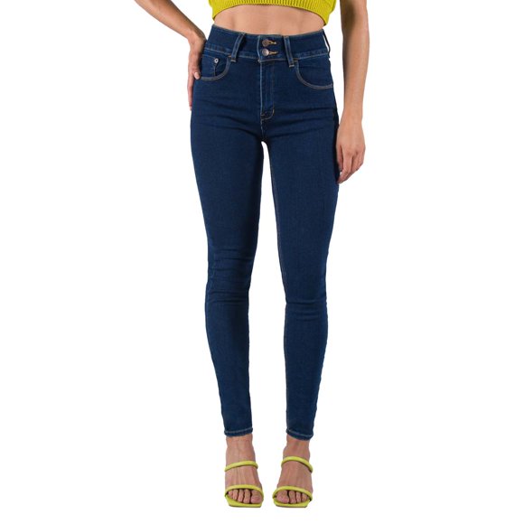 Jeans Oggi Mujer Corte Ajustado Súper Skinny Fit Azul Oscuro Oggi Jeans  Katia Rebel Graze