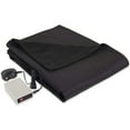 thumbnail image 1 of Serta MicroFleece Battery Electric Heated Warming Throw Blanket Navy Blue, 1 of 1