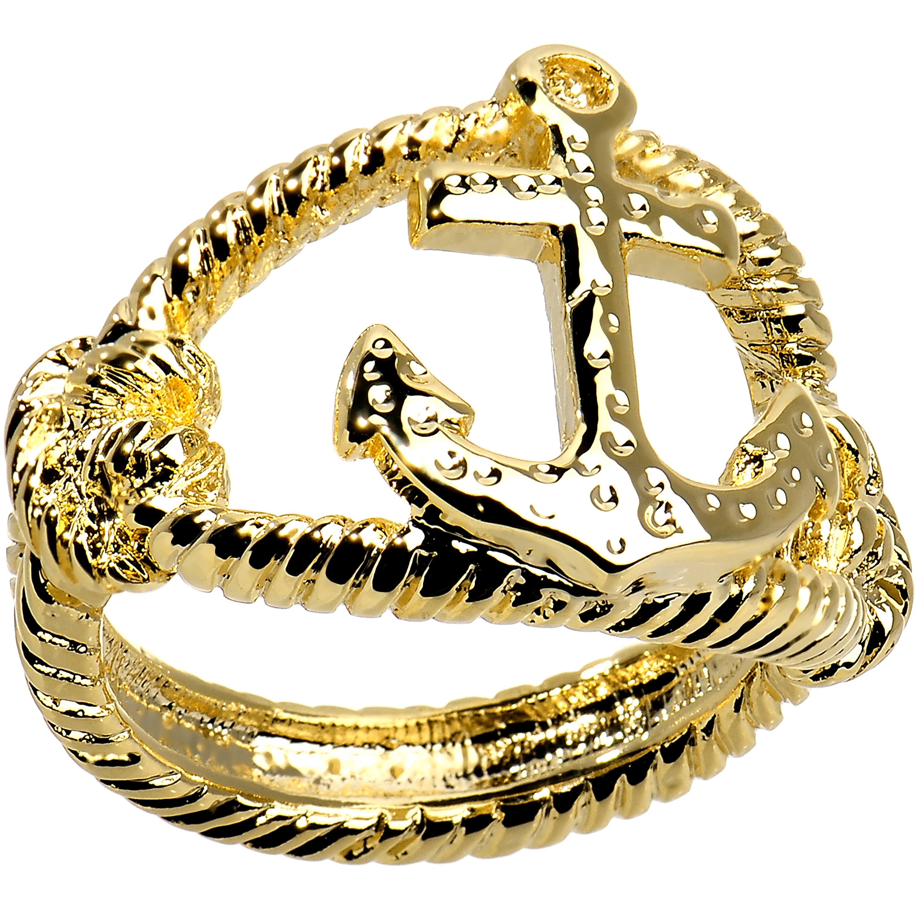 Nautical Anchor with Rope Ring Size 7
