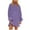 Purple, variant on Kaemgyyd Oversized Dresses for Women Casual Solid Long Sleeve Loose Mini Dress Fall Fashion Crewneck Dress