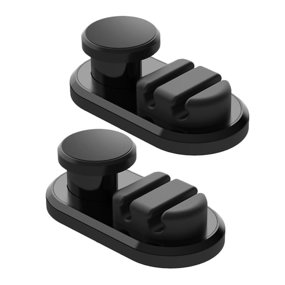 HAMPPLIES Black Plastic Desk Cable Organizer, Multipurpose Cord Management for Home, Office, and Car Use