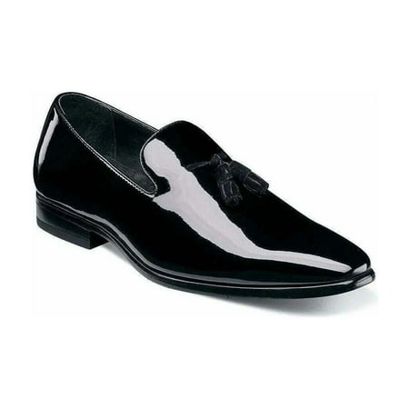 Stacy Adams Phoenix Tassel Slip On Tuxido Shoes Black Patent Leather 21011-004