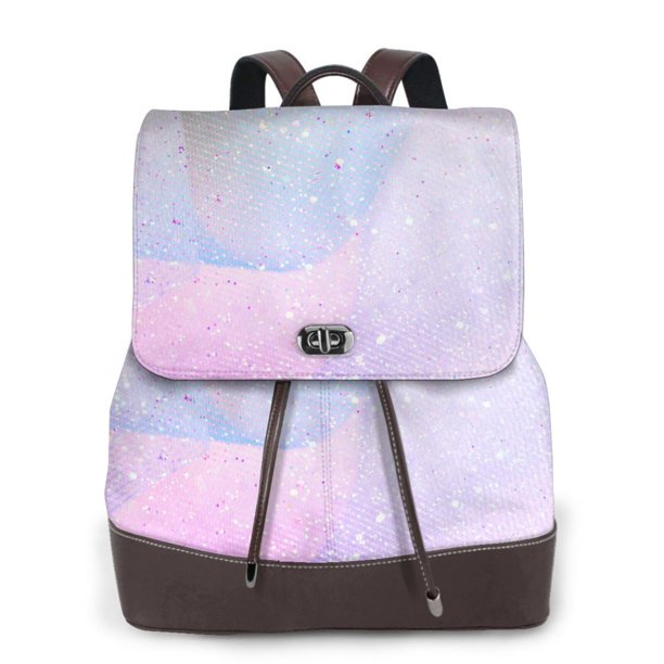 Disketp Rainbow Mochila de Cuero para Mujer, Bolso de Espalda Antirrobo con Estilo para Viaje, Trabajo y Uso Diario