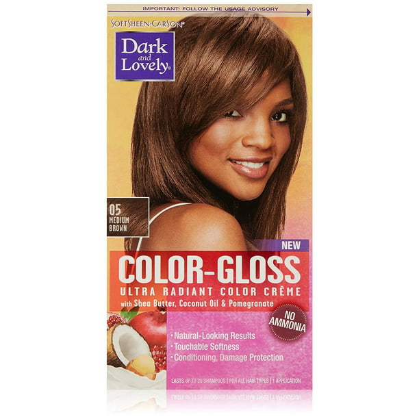 Dark And Lovely Color Gloss Ultra Radiant Color Creme, Medium Brown,3 ...