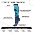 thumbnail image 3 of Lsque Underwater Turtle Dolphin Octopus Pattern Sport Compression Socks for Men & Women 15-20 mmHg Knee High Nurse Pregnant Running Medical and Travel Athletic, 3 of 6
