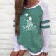thumbnail image 2 of Camisas sexy para mujer Cuello redondo Manga larga Tops Impreso Blusa regular Fridja fjkfkj1877, 2 of 6