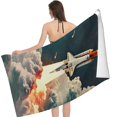 thumbnail image 2 of Space Galaxy Rocket NASA Bath Towel, Multi functional Bathroom, Hotel, Gym, Spa, and Beach Towel 30 * 60 inches, 2 of 8