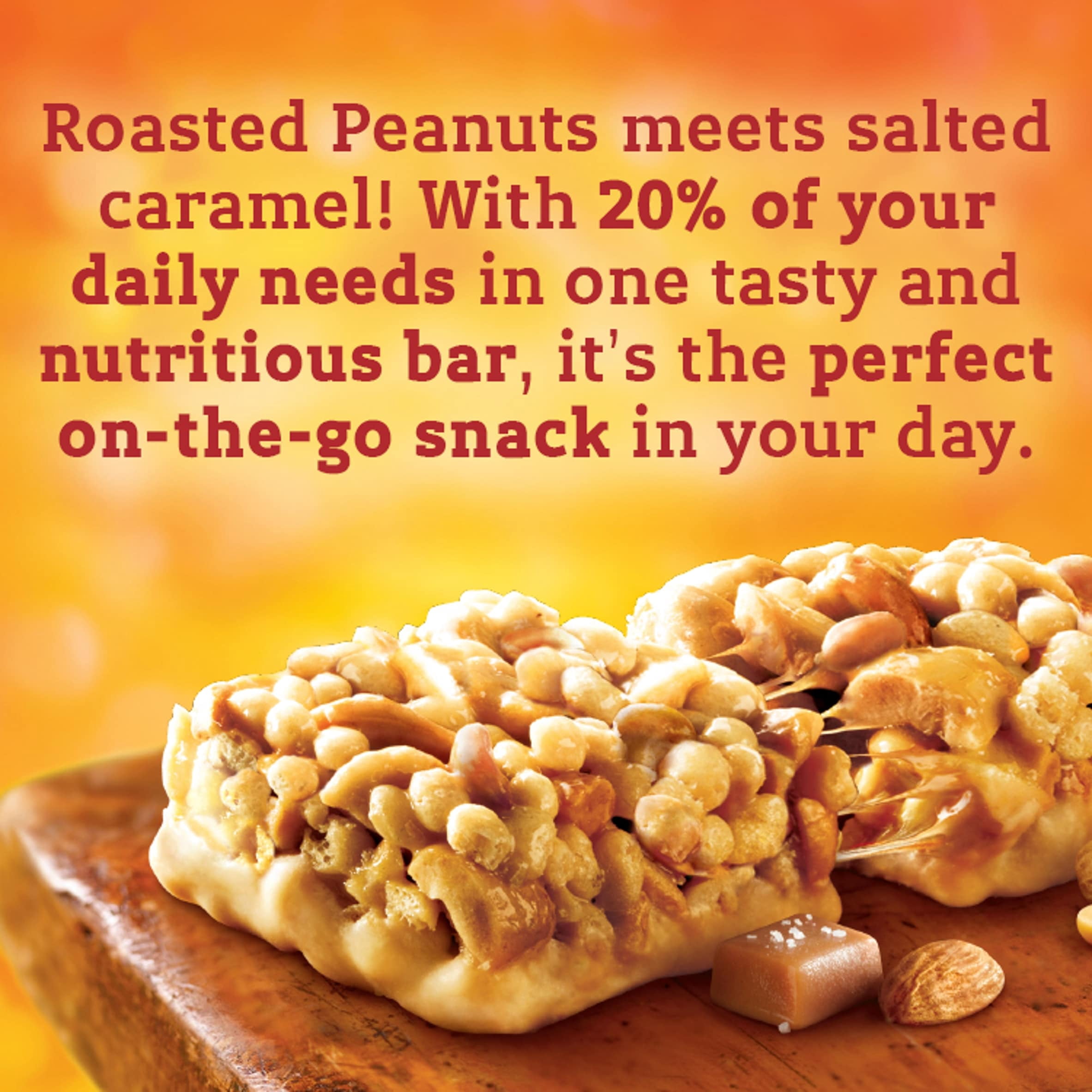 Nature Valley Protein Salted Caramel Nut Cereal Bars 4 x 40g, Imported from Britain