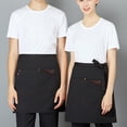 thumbnail image 4 of Server Apron with Pockets Waist Apron for Work Cafe Uniform, For Pens, Notepads, Straws, Tips - black, 4 of 5