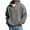 17#Gray, variant on Men's Waffle Knit Quarter Zip Hooded Sweatshirt - Casual Solid Color Long Sleeve Pullover Hoodie with Zipper Light Gray 3XL