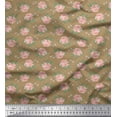 thumbnail image 1 of Soimoi Rayon Fabric Check,Leaves & Rose Floral Print Fabric by The Yard 42 Inch Wide, 1 of 1