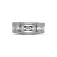 thumbnail image 2 of 10kt White Gold Mens Round Diamond Single Row Milgrain Wedding Band Ring 1.00 Cttw, 2 of 4