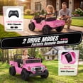 thumbnail image 5 of 24V Ride On Dump Truck for Kids, Licensed Toyota Land Cruiser FJ45 Power Car Wheels Ride On Toy with Electric Dump Bed, Parent Remote Control, Music, LED Lights, Birthday Gift for Kids Ages 3-6, Pink, 5 of 11
