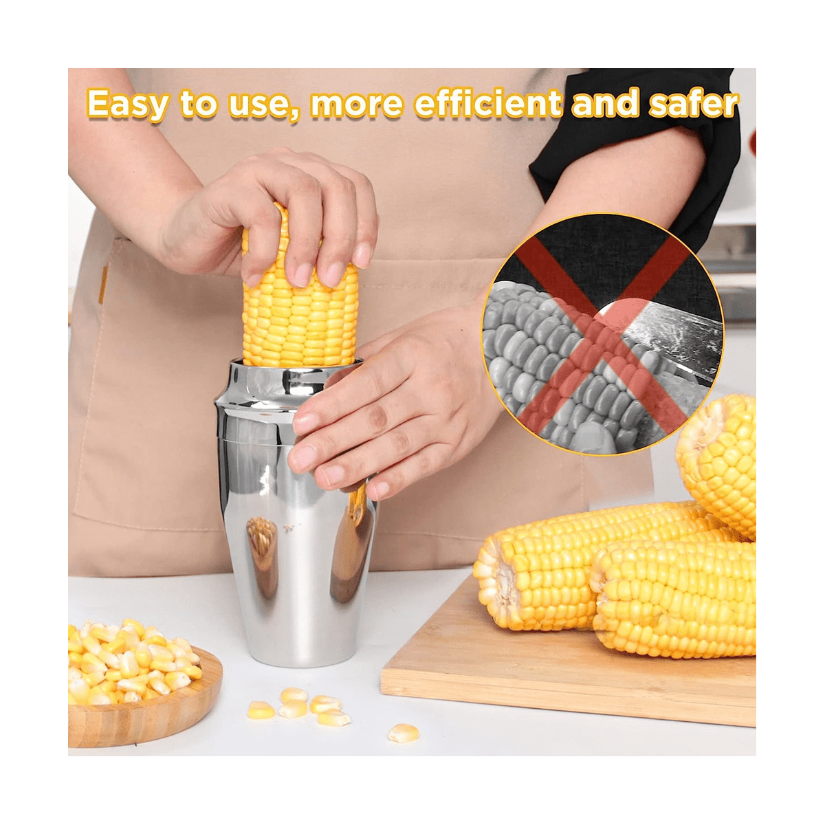 Corn Kernel Remover Tool Corn Stripper & Cutter With Collection Cup ...