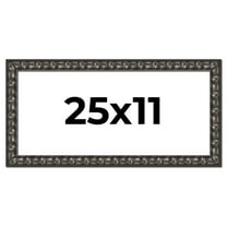 25x11 Frame Black-Brown Medieval Solid Wood Picture Frame | 1.5 Inch Moulding Width | Gotham