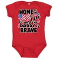 thumbnail image 3 of Inktastic Home of the Free Because My Daddy is Brave with Flag Boys or Girls Baby Bodysuit, 3 of 5