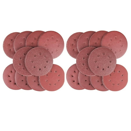 

160PCS Sanding Discs Pads 40 60 80 100 120 150 180 240 320 400 Grits 8-Holes Sandpaper Assorted