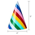 thumbnail image 4 of Multicolor Striped Party Hats, 4 Count, by Way To Celebrate, 4 of 6