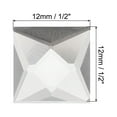 thumbnail image 2 of 50 Pcs Acrílicos Planos Rhinestones 12mm Cuadrados Gemas Artificiales para Manualidades Joyería de Disfraces Blancas, 2 of 7