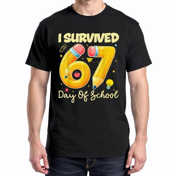I Survived 67 Days Of School T-Shirt – School Humor Meme – Teacher Student Apparel