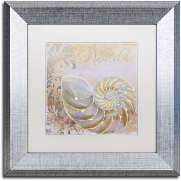Trademark Fine Art "Painted Sea III" Canvas Art by Color Bakery White Matte, Silver Frame