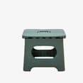 thumbnail image 1 of 9” Folding Step Stool, Non-Slip Textured Grip Surface, Foldable Space Saving Design, Carrying Handle, Holds Up to 300 Pounds(Green), 1 of 7
