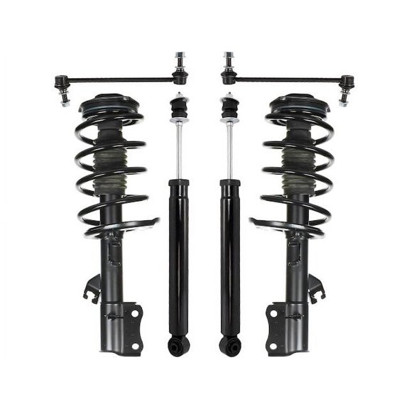 Front and Rear Shock Strut Coil Spring Sway Bar Link Kit - Compatible with 2014 - 2019 Nissan Sentra 2015 2016 2017 2018