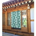 thumbnail image 2 of XMXY Japanese Doorway Curtain Noren, Teal Quatrefoil Square Door Closet Curtain Panel, Room Dividers Privacy Tapestry, 34 x 56 Inches, 2 of 7