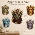 thumbnail image 3 of Dragon Patchwork DIY Kit, Fabric Sewing Craft Set for Beginner | Mystical Animal Wall Decor, Handmade Quilted Art Project, Woodland Fantasy Gift for Adults, Fairy Enchanted(#C), 3 of 8