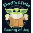 thumbnail image 2 of Girl's Star Wars: The Mandalorian Grogu Dad's Little Bounty of Joy  Graphic Tee Navy Blue X Large, 2 of 4