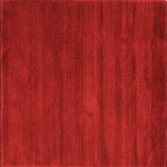 Ahgly Company Indoor Square Abstract Orange Contemporary Area Rugs, 7' Square