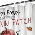 thumbnail image 3 of Pumpkin Patch Pumpkin Spice Farm Fresh Shower Curtain,Washable Bath Curtain with Hooks Vintage Polyester Fabric Curtains for Thanksgiving Day Fall Party Home Decor, 3 of 5