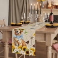 thumbnail image 2 of Table Runners 90 Inches Long Dress Scarves, Sunflowers Dog Farmhouse Coffee/Dining/Kitchen Table Runner for Living Room, Spring Watercolor Floral Stars on Linen 13x90 Inch, 2 of 9