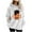 White, variant on ShiShine Womens Plush Hoodies Pullover Sport Hoodie Cute Printed Cozy Oversized Pockets Hooded Sweatshirt Athletic Hoodies