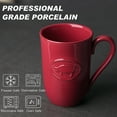 thumbnail image 3 of FE FUN ELEMENTS Ceramic Coffee Mug - 18 oz Extra Large, Latte, Hot Tea, Cappuccino, Mocha, Farmhouse Theme (Red Pig), 3 of 7